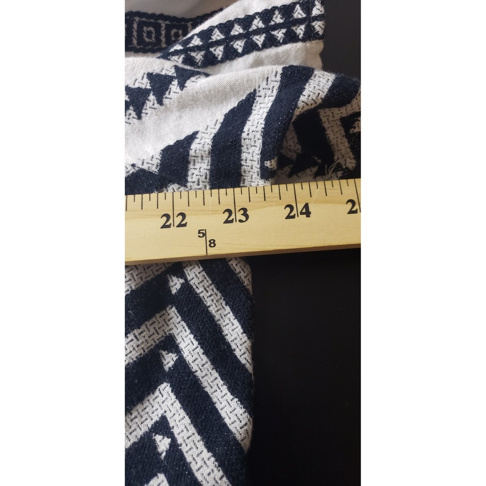 Old Navy‎ V-Neck Swing Dress Womens Size XL Black White Jacquard Aztec Boho Mini - Picture 7 of 8
